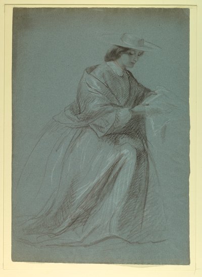 Disegno, Signora Sheppard Gandy Seduta, 1859 da Daniel Huntington